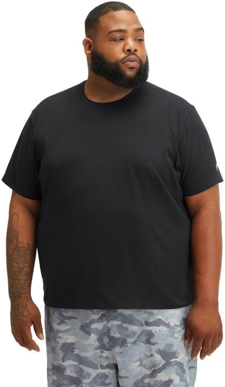 Fabletics Men's The 24-7 Tee, Hybrid365 Fabric, Breathable, Sweat Wicking, Anti-Stink, 4-Way Stretch, Lightweight - Black