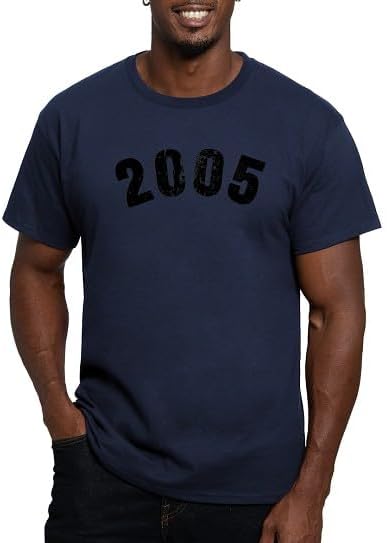 CafePress 2005 Year Vintage T Shirt Men's Semi-Fitted Classic Cotton T-Shirt - Navy