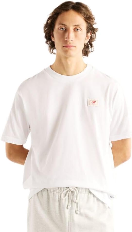 New Balance Men's Woven Label T-Shirt - White