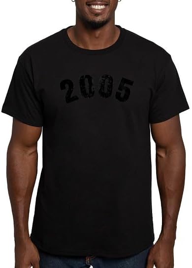 CafePress 2005 Year Vintage T Shirt Men's Semi-Fitted Classic Cotton T-Shirt - Black