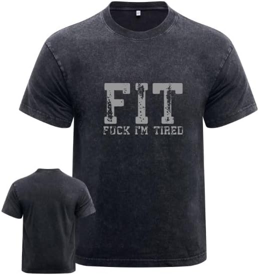 IRON PANDA-FIT Men's Washed Gym Shirt - Spooky Workout Tee, Vintage Cotton Athletic Top for Gym & Pumpkin Season - Black