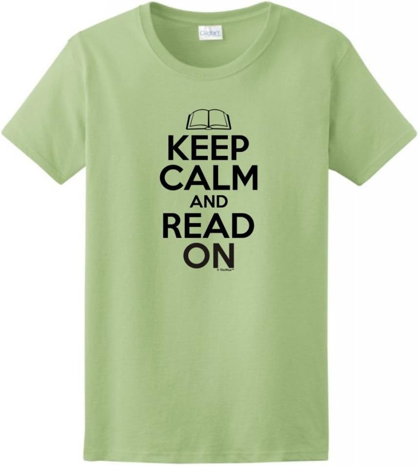 Keep Calm and Read On Ladies T-Shirt - Pistachio