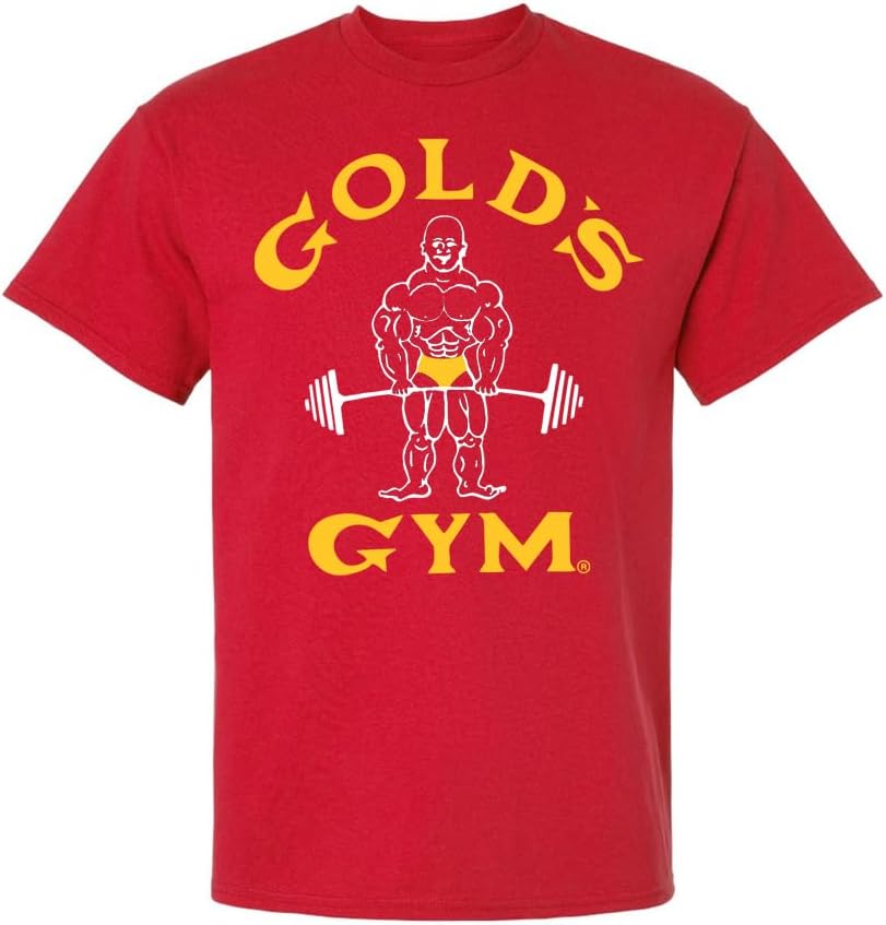 Gold's Gym Basic T-Shirt - Official Licensed - BT-2 (M, Red) - As Pictured