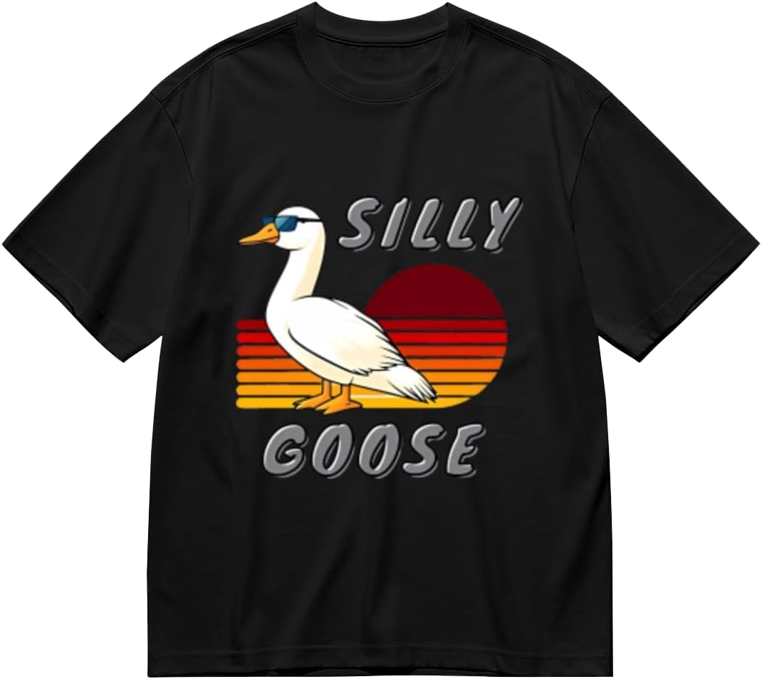 Men's Breathable Light T‑Shirt Duck and Goose Silly Goose Outdoor Street Wear Tee - Duck and Goose Silly Goose