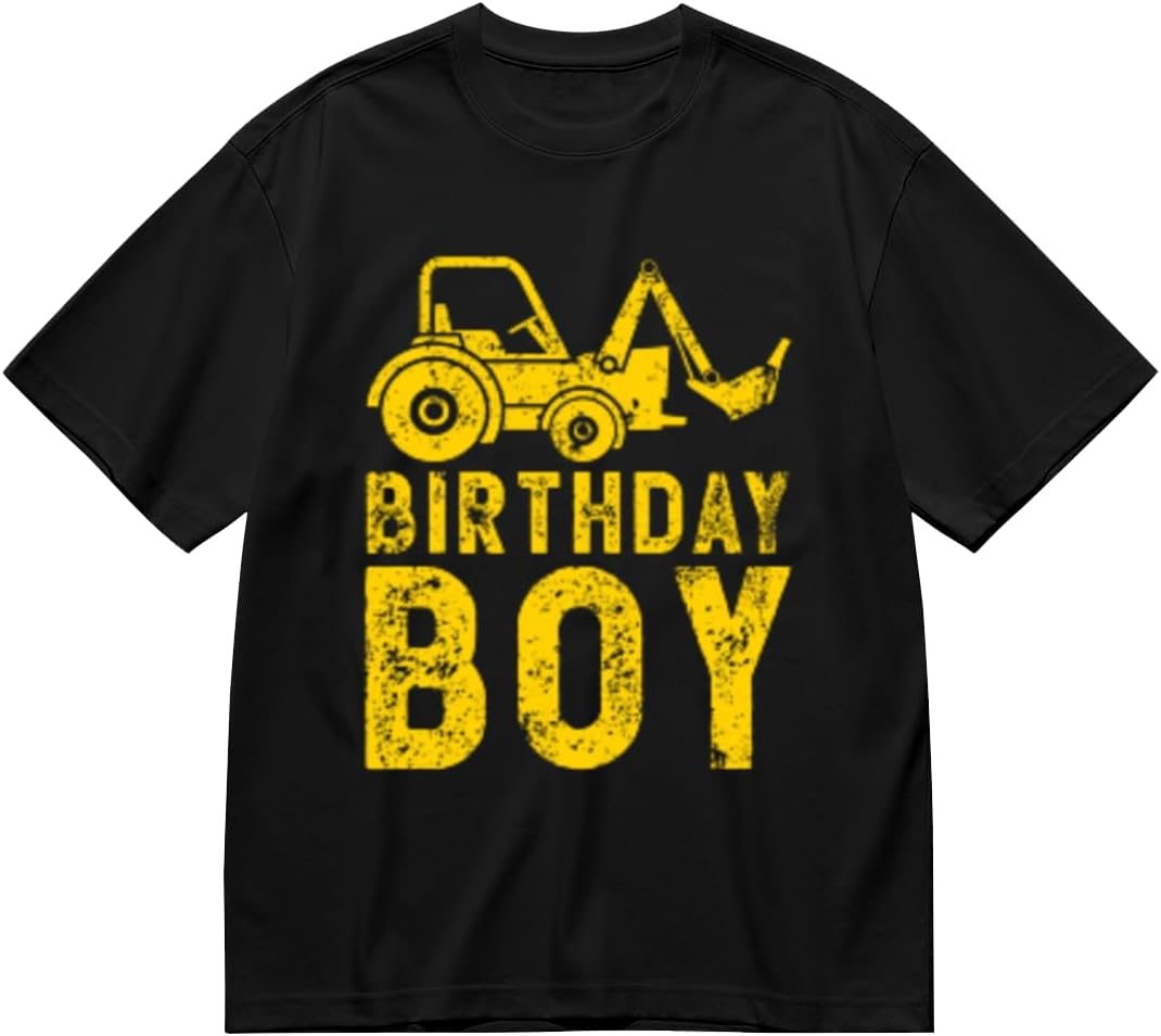 Men's Breathable Light T‑Shirt Duck and Goose Silly Goose Outdoor Street Wear Tee - Birthday Boy Yellow Tractor