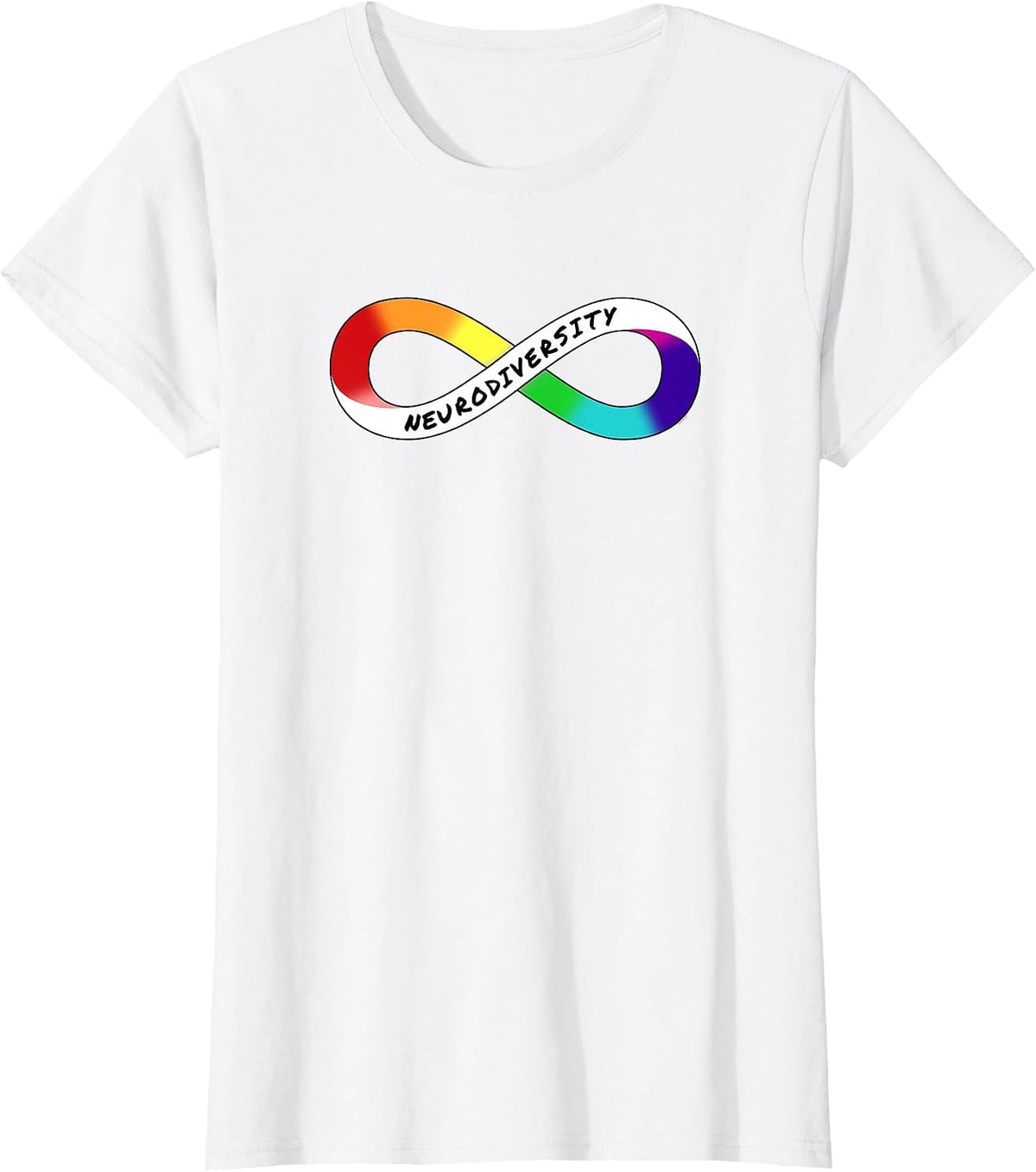 Neurodiversity - Rainbow Infinity for Neurodivergent Pride 2 T-Shirt - White