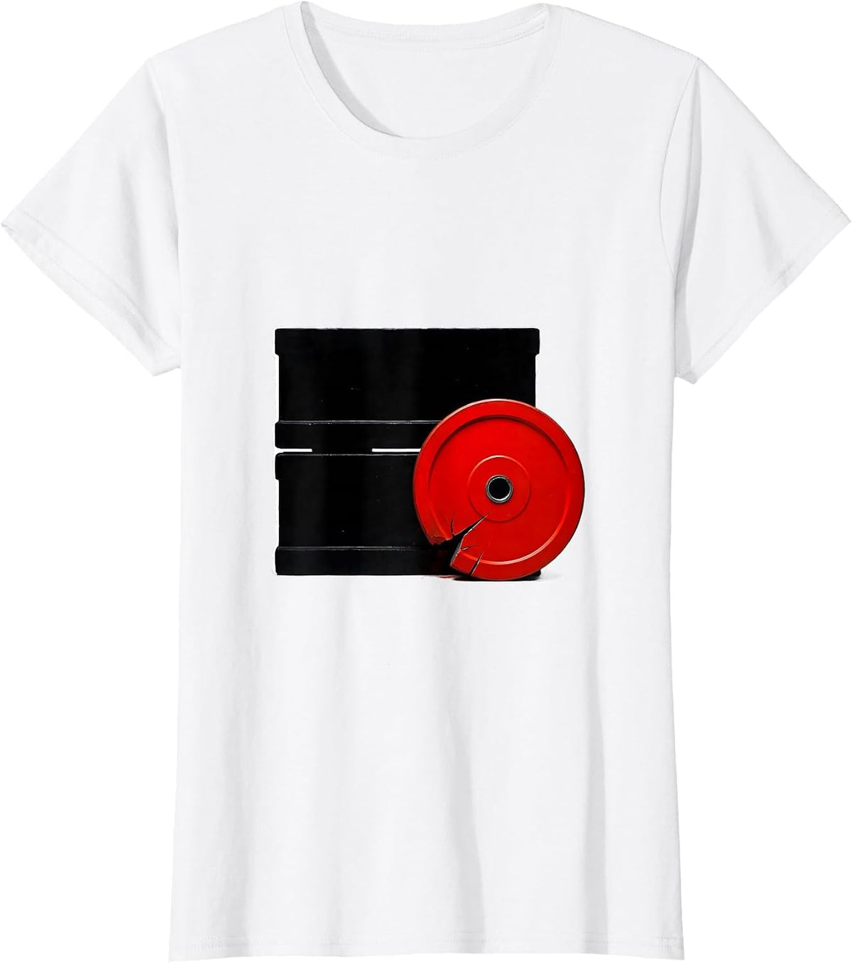 Women's Heavy Weight Plate List Brutalist Gym Humor Christmas T-Shirt - White