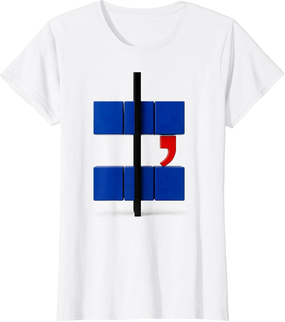Women's Punctuation Humor Swiss Modern Grammar Teacher Gift T-Shirt - White