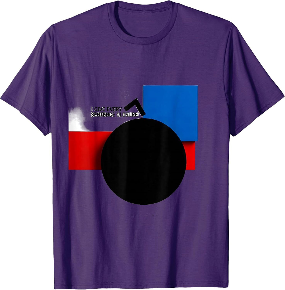 Men's I Give Every Sentence Closure Funny Grammar Teacher Humor T-Shirt - Purple