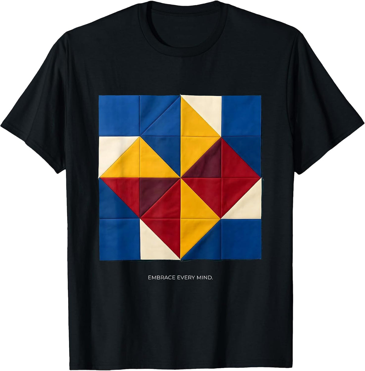 Men's Embrace Every Mind Autism Awareness Design T-Shirt - Black
