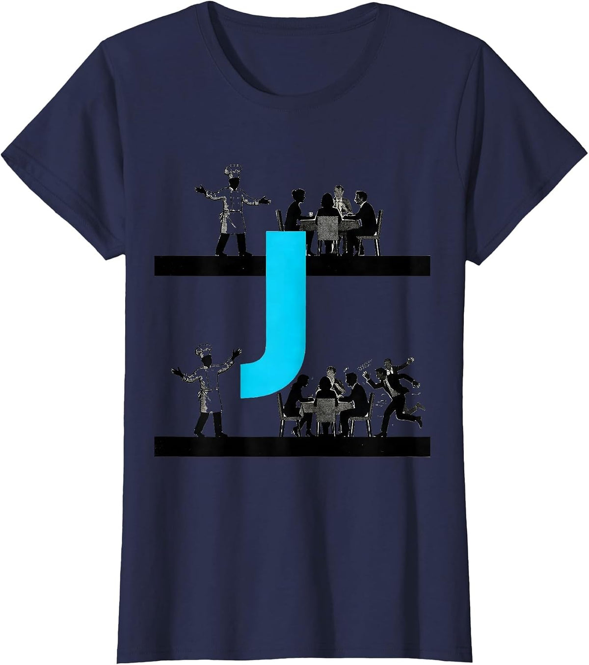 Women's Punctuation Saves Lives Comma Humor Grammar Teacher Gift T-Shirt - Navy Blue
