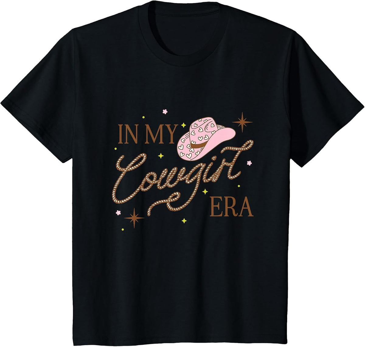 in My Cowgirl Era Southern Girl Rodeo Cowgirl T-Shirt - Black