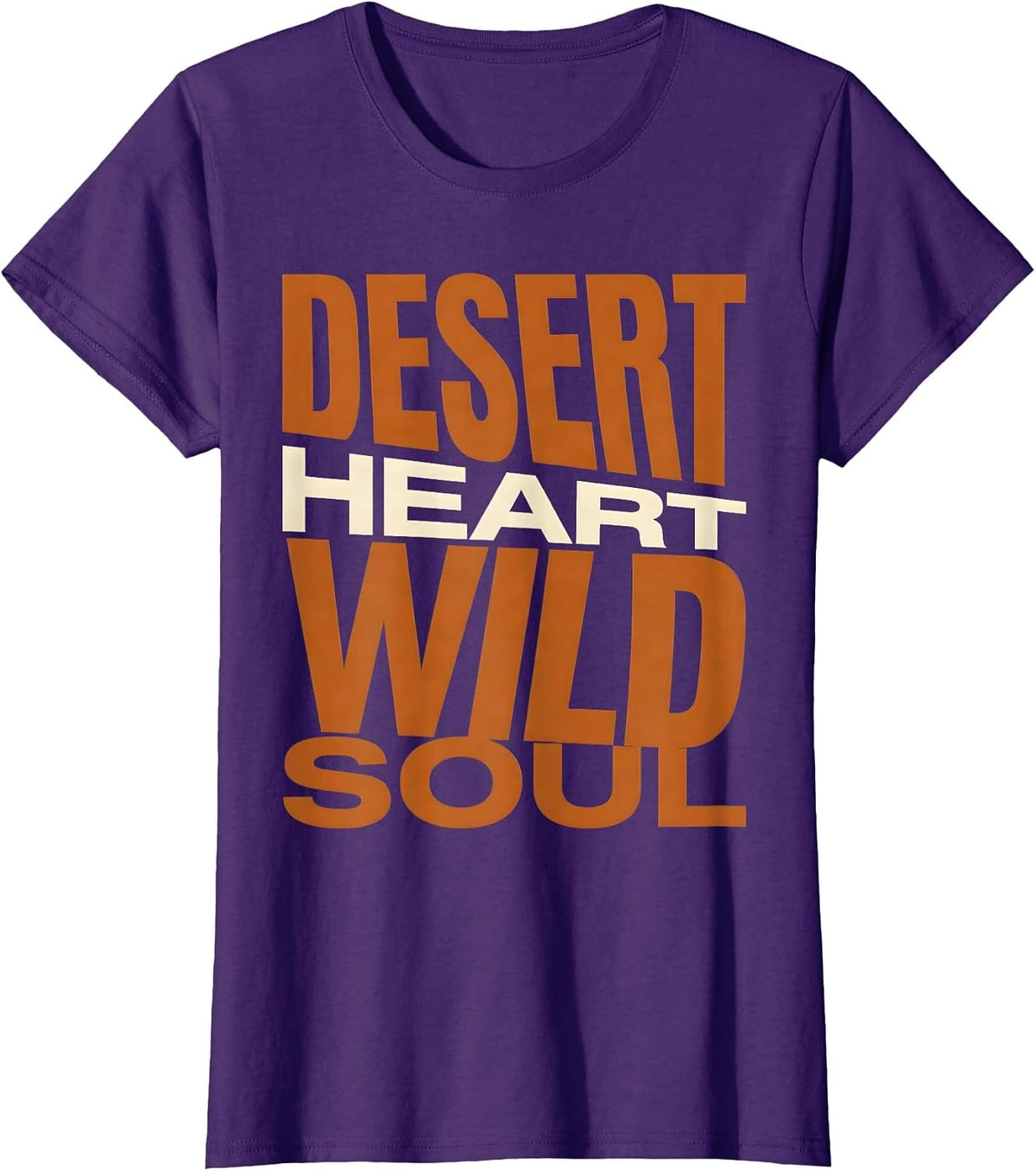 Women's Desert Heart Wild Soul Western Graphic Design T-Shirt - Purple