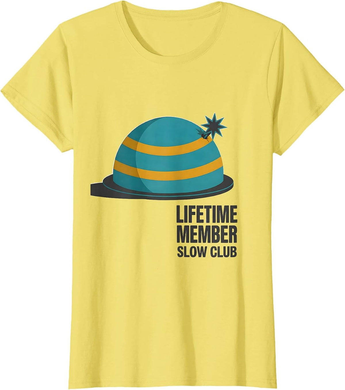 Women's Lifetime Member Slow Club Midcentury Modern Turtle Lover T-Shirt - Lemon Yellow