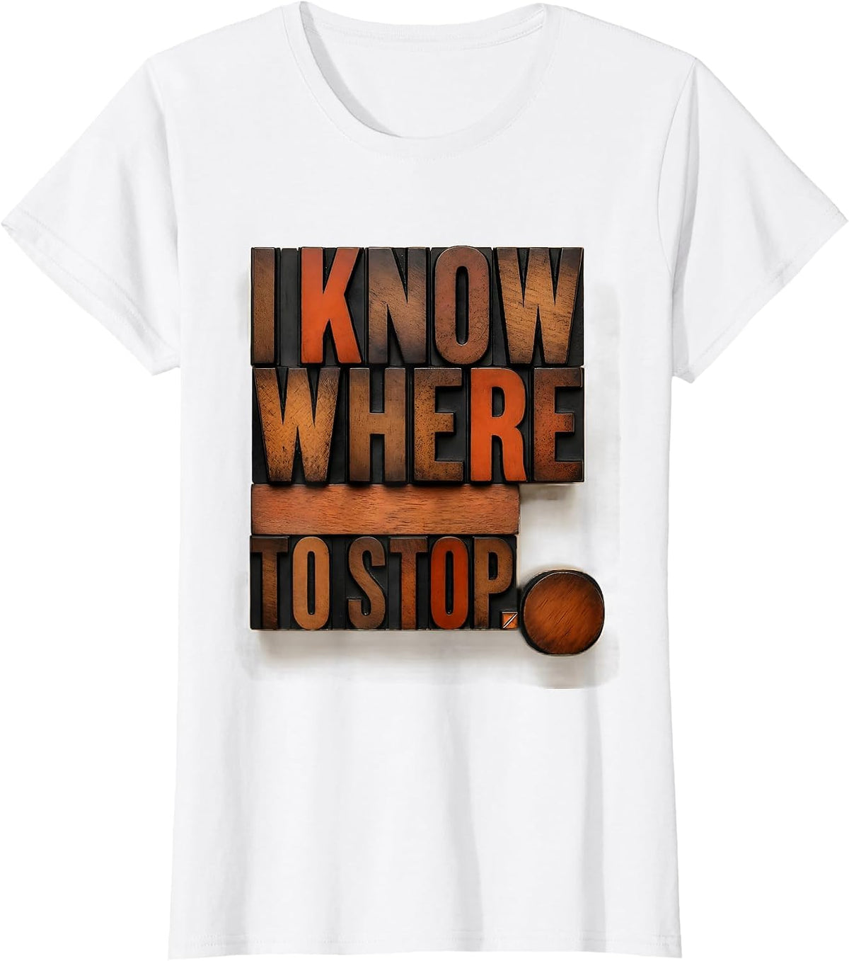 Women's I Know Where To Stop Funny Grammar Teacher Punctuation Humor T-Shirt - White