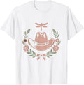 Men's Cowgirl Hat Floral Wreath Rodeo Illustration T-Shirt - White