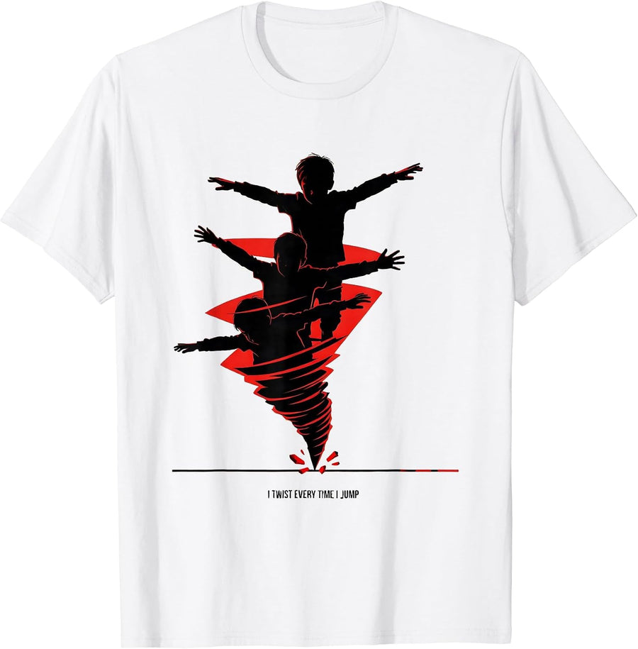 Men's I Twist Every Time I Jump Futurist Dynamism Storm Chaser T-Shirt - White