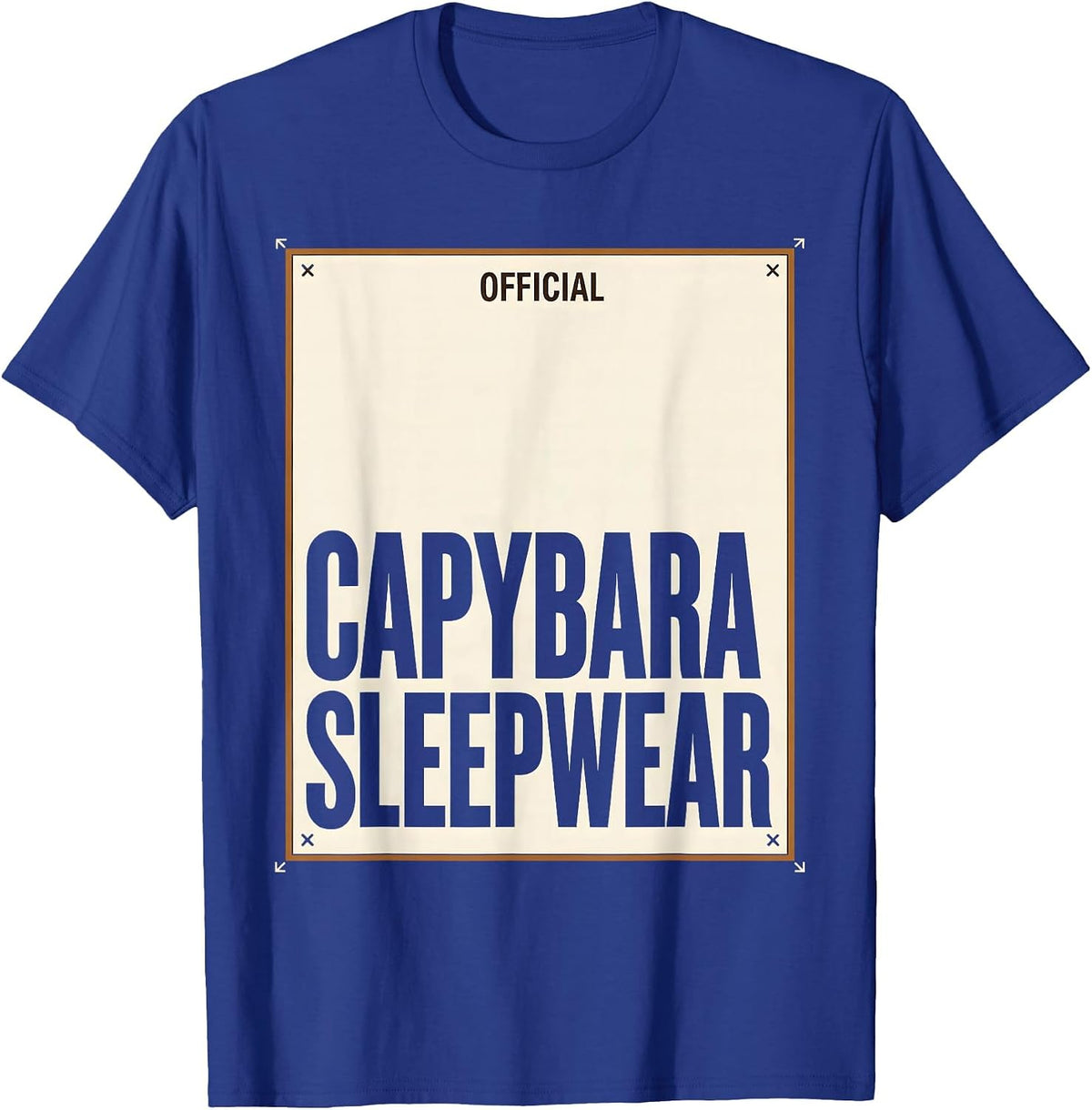 Men's Official Capybara Sleepwear Cute Capybara Nap Lover Pajama T-Shirt - Royal Blue