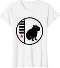 Women's Capybara Badge Slouch Humor Animal Lover T-Shirt - White
