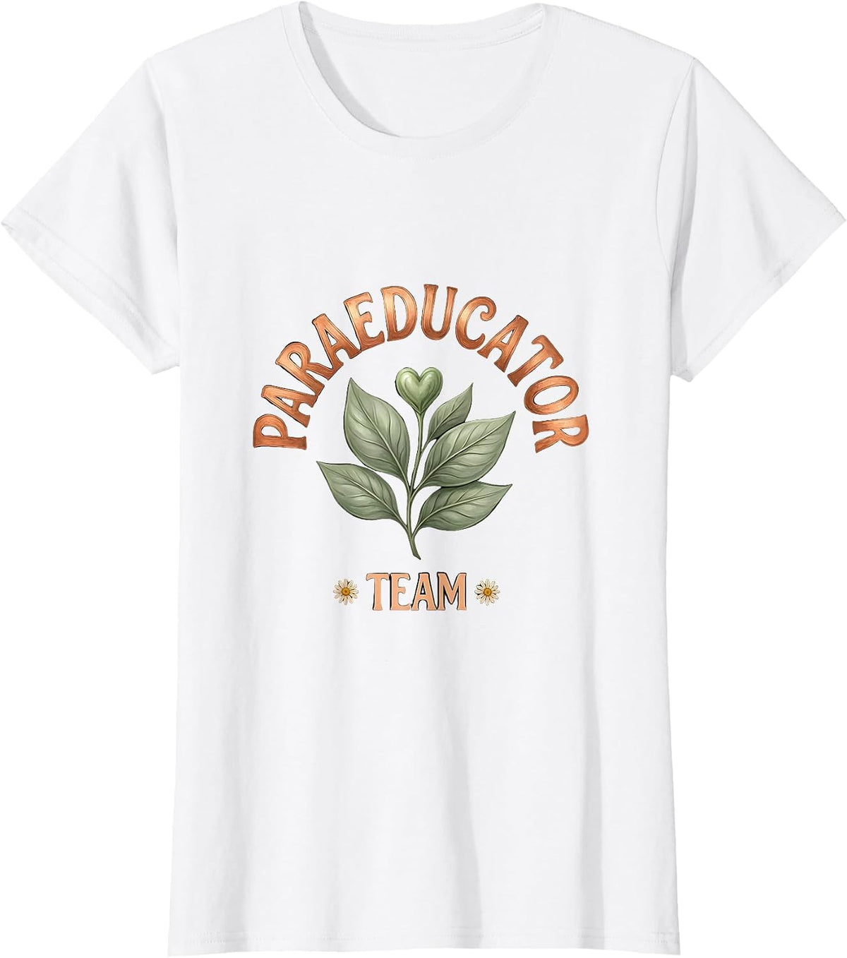 Women's Paraeducator Team Groovy School Support Staff Appreciation T-Shirt - White