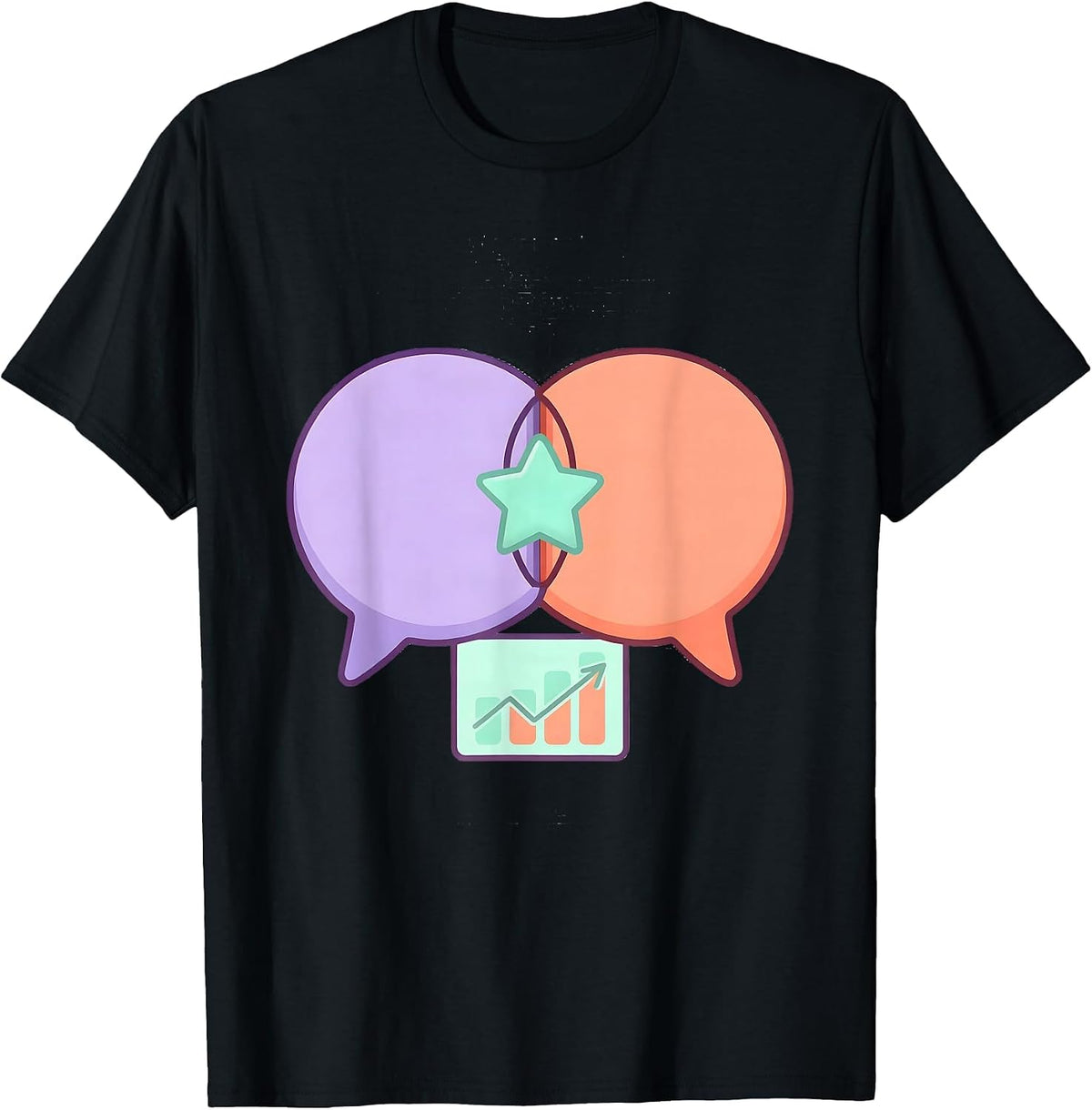 Men's Rounded Speech Bubbles ABA RBT Therapist Team Pride T-Shirt - Black