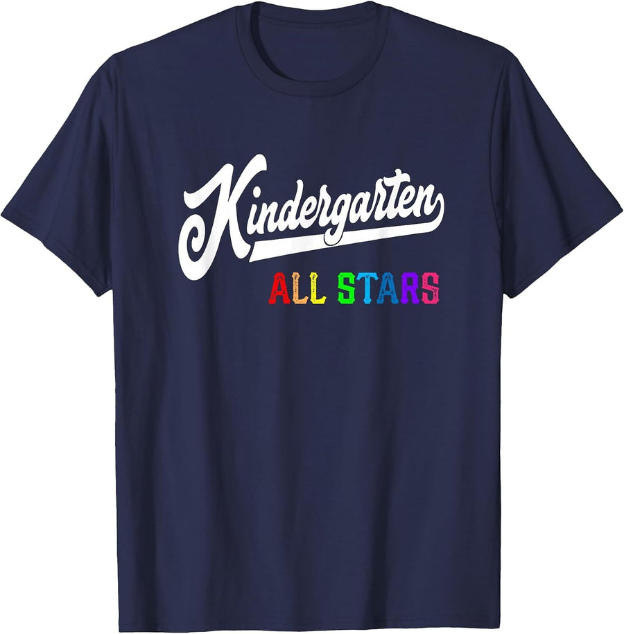 Kindergarten All Stars Teacher Team T-Shirt - Navy Blue