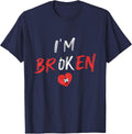I’m Ok Broken Invisible Illness Men Women I Am Ok Broken T-Shirt - Navy Blue