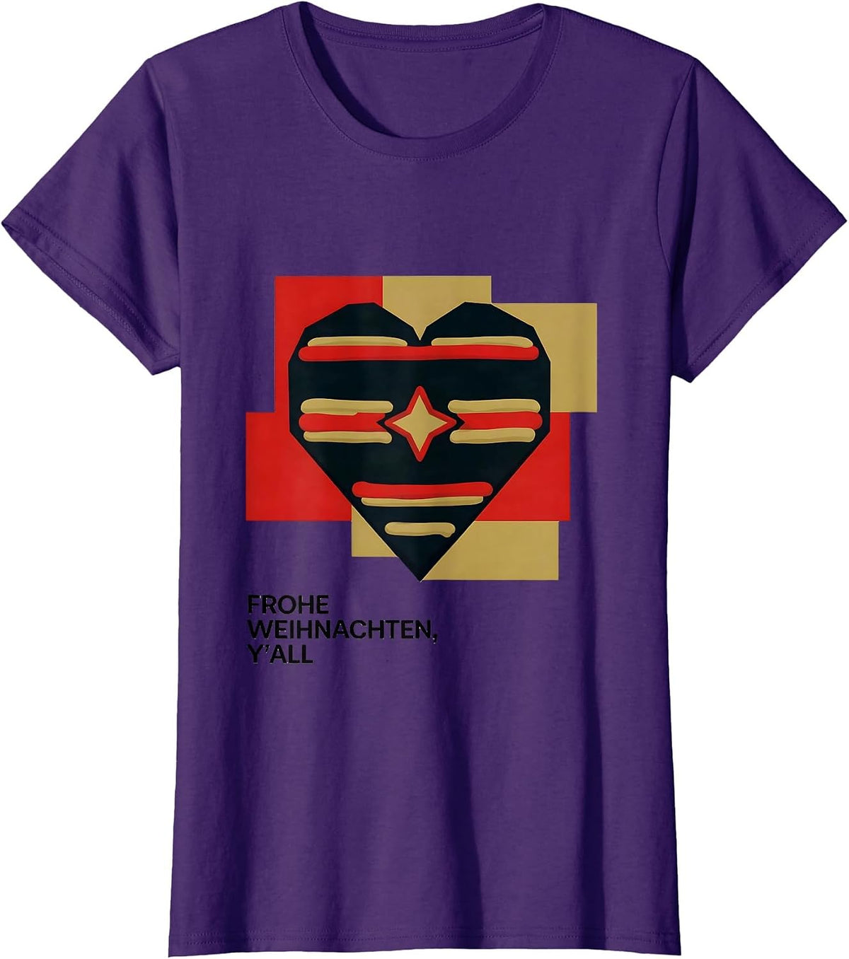 Frohe Weihnachten, Y'all German Heritage Humor Holiday Pride T-Shirt - Purple