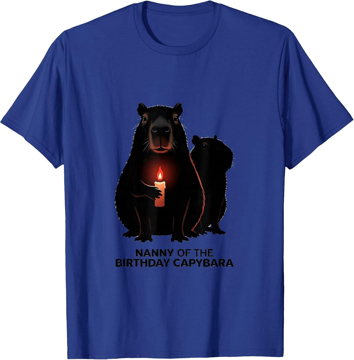 Nanny Of The Birthday Capybara Kawaii Girl Animal Lover T-Shirt - Royal Blue