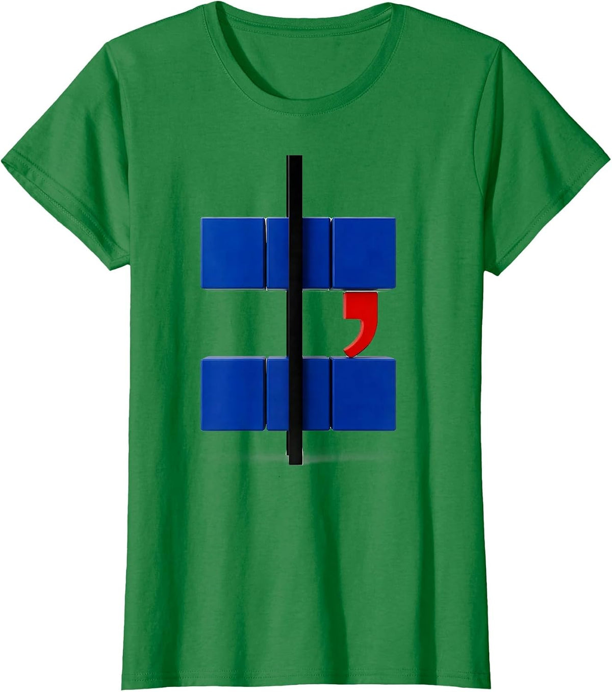 Women's Punctuation Humor Swiss Modern Grammar Teacher Gift T-Shirt - Kelly Green