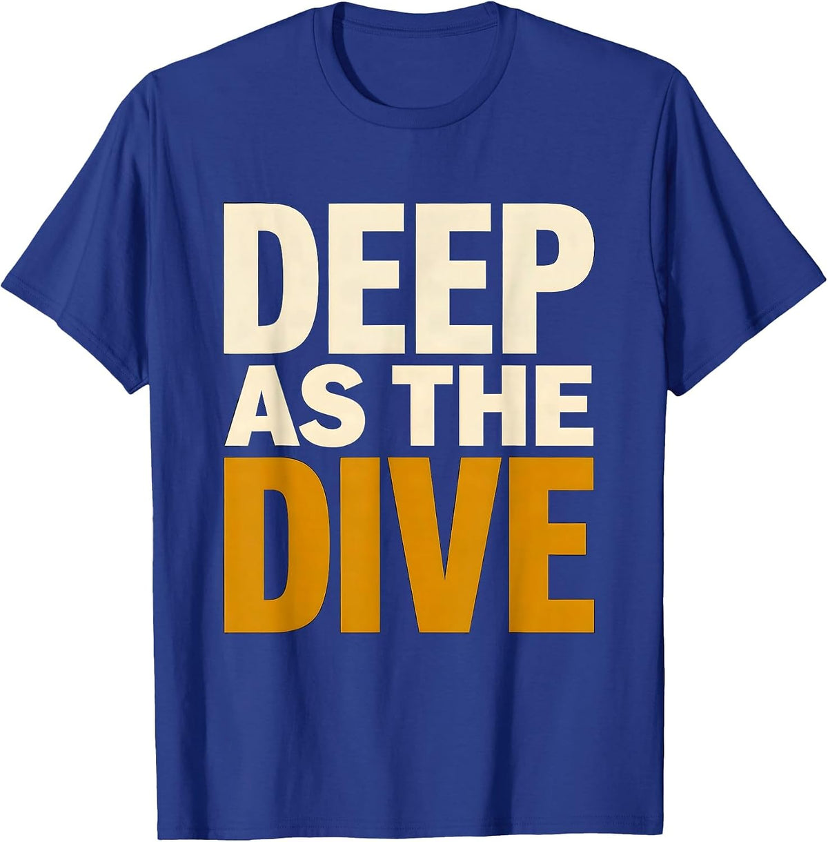 Men's Deep As The Dive Sea Turtle Lover Nautical Vacation Souvenir T-Shirt - Royal Blue