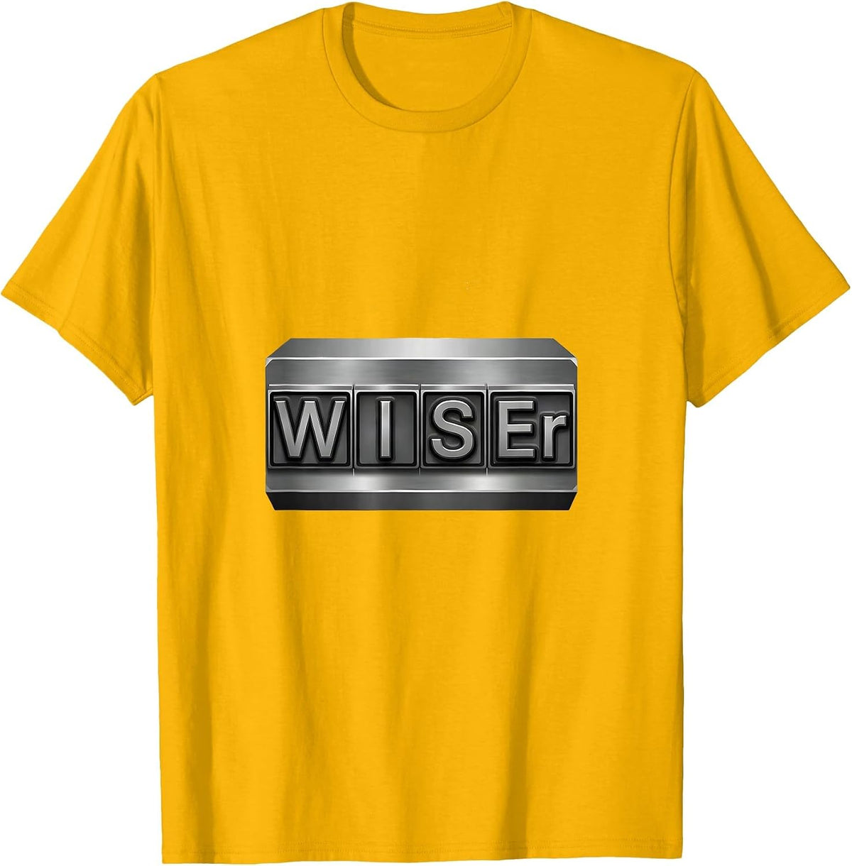 W-I-S-Er Funny Chemistry Nerd Humor Science Enthusiast Gift T-Shirt - Golden Yellow