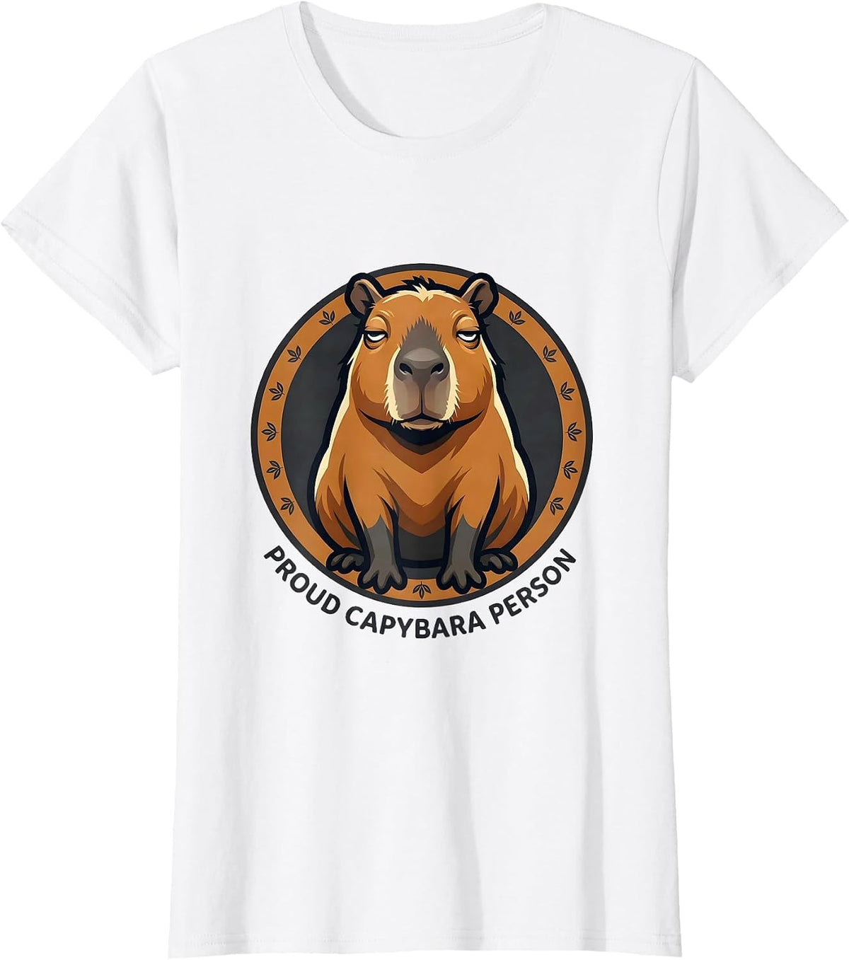 Proud Capybara Person Funny Meme Gamer Capybara Lover T-Shirt - White