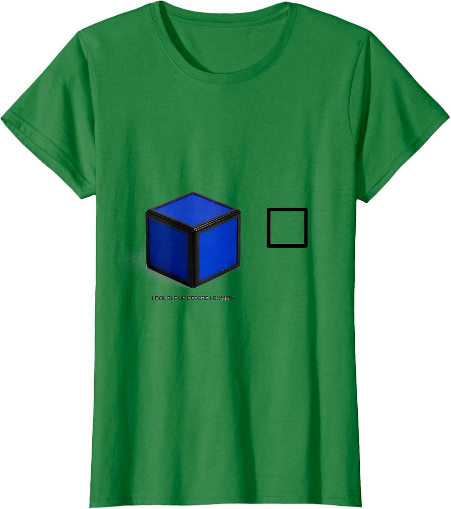 Women's I Double Up Before I Commit Funny Phonics Reading Teacher T-Shirt - Kelly Green