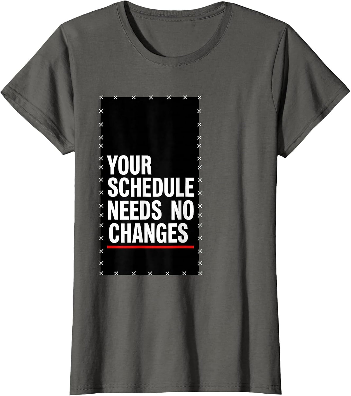 Women's Your Schedule Needs No Changes Retro Groovy School Counselor T-Shirt - Asphalt Grey