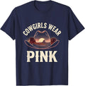 Cowgirls Wear Pink Western Rodeo Design T-Shirt - Navy Blue