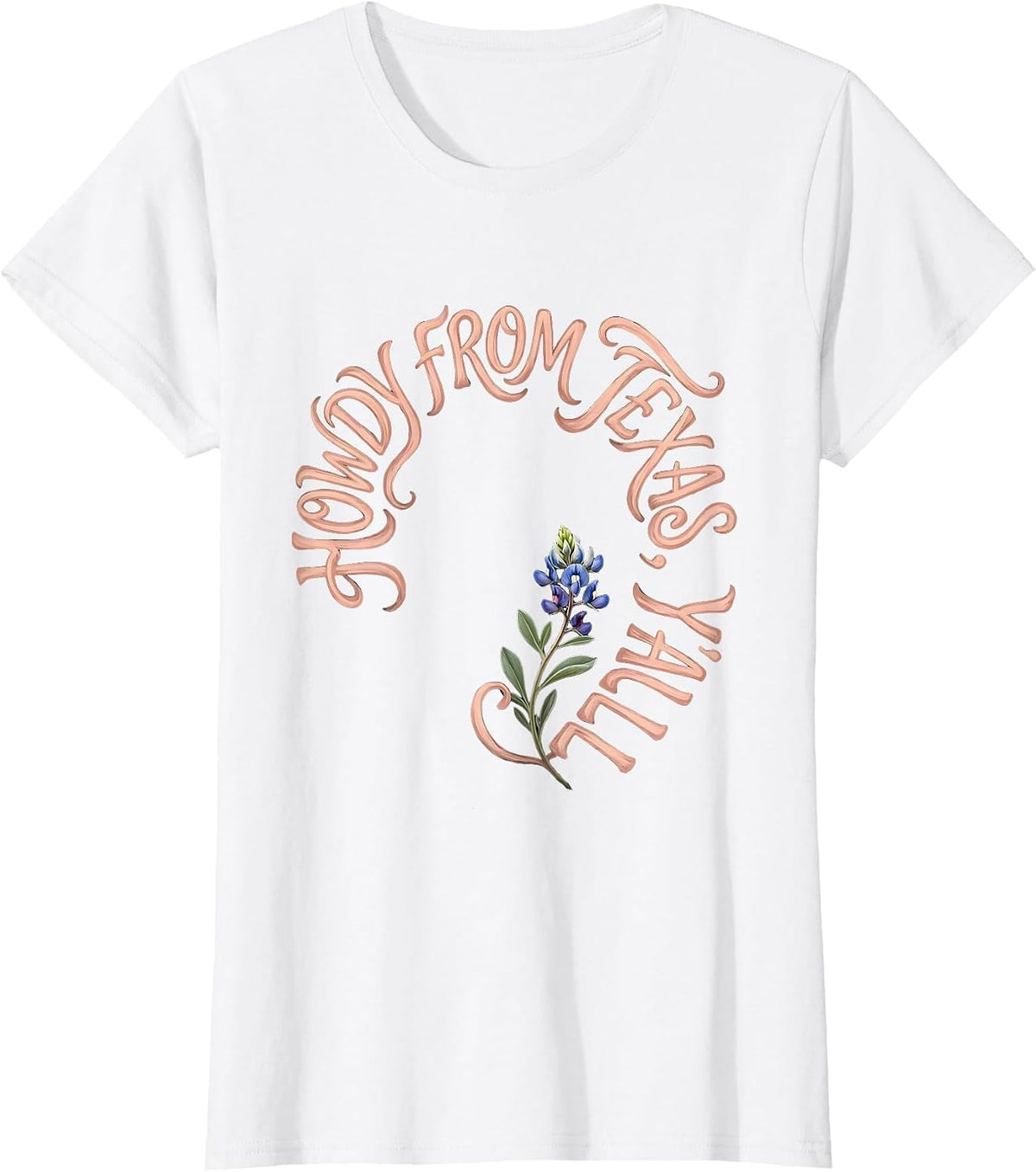 Howdy From Texas, Y'all Boho Western Cowgirl Texas Girl Gift T-Shirt - White