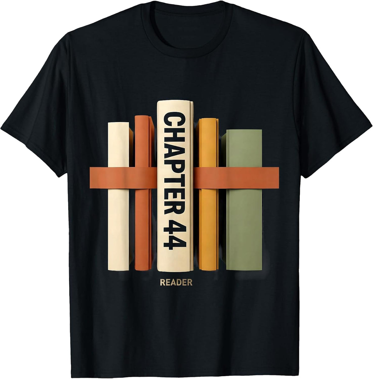 Men's Chapter 44 Reader Bookworm Birthday Milestone Gift T-Shirt - Black