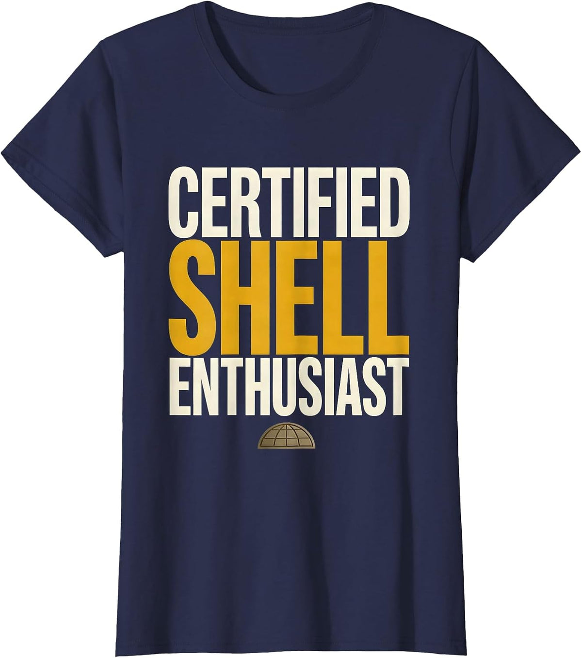 Women's Certified Shell Enthusiast Funny Turtle Lover Humor Gift T-Shirt - Navy Blue