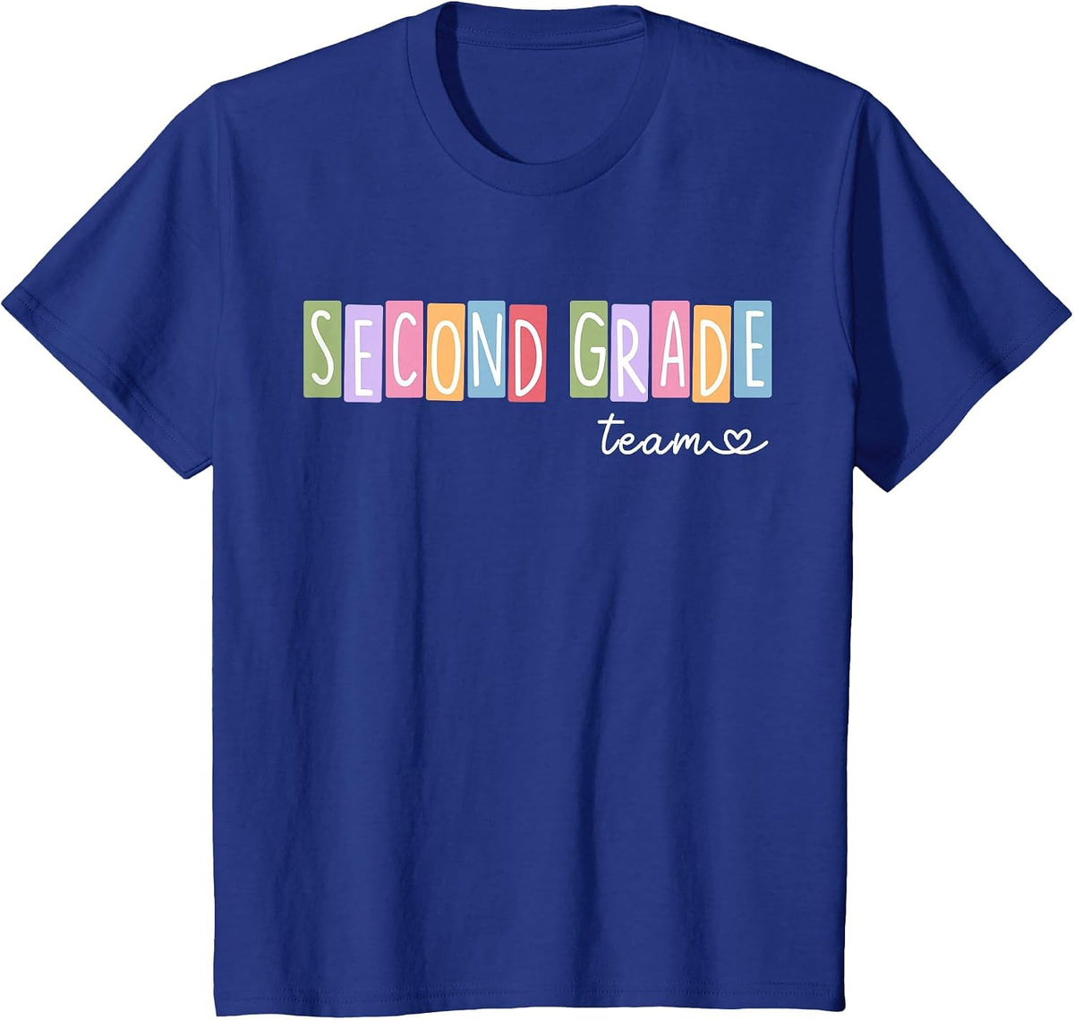 Second Grade Team 2nd Grade Teacher Girls Boys T-Shirt - Royal Blue
