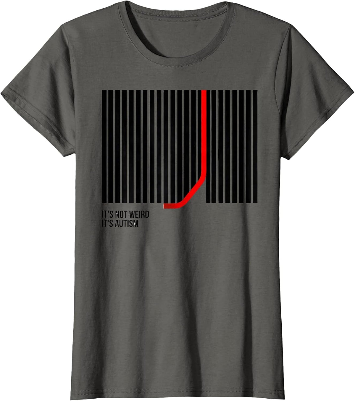 Women's It's Not Weird It's Autism Funny Neurodiversity Awareness T-Shirt - Asphalt Grey