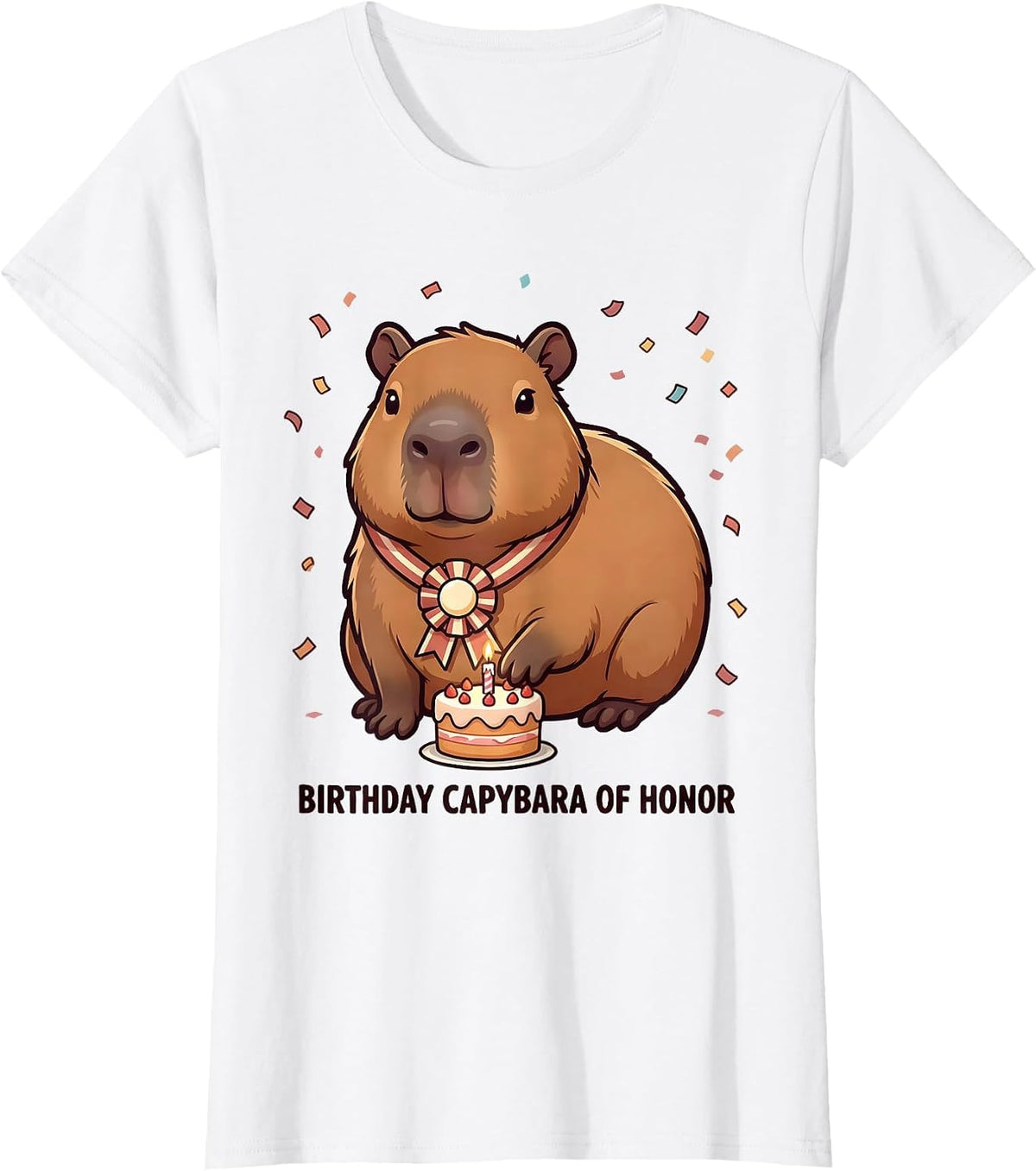 Women's Birthday Capybara Of Honor Cute Kawaii Animal Lover Birthday T-Shirt - White