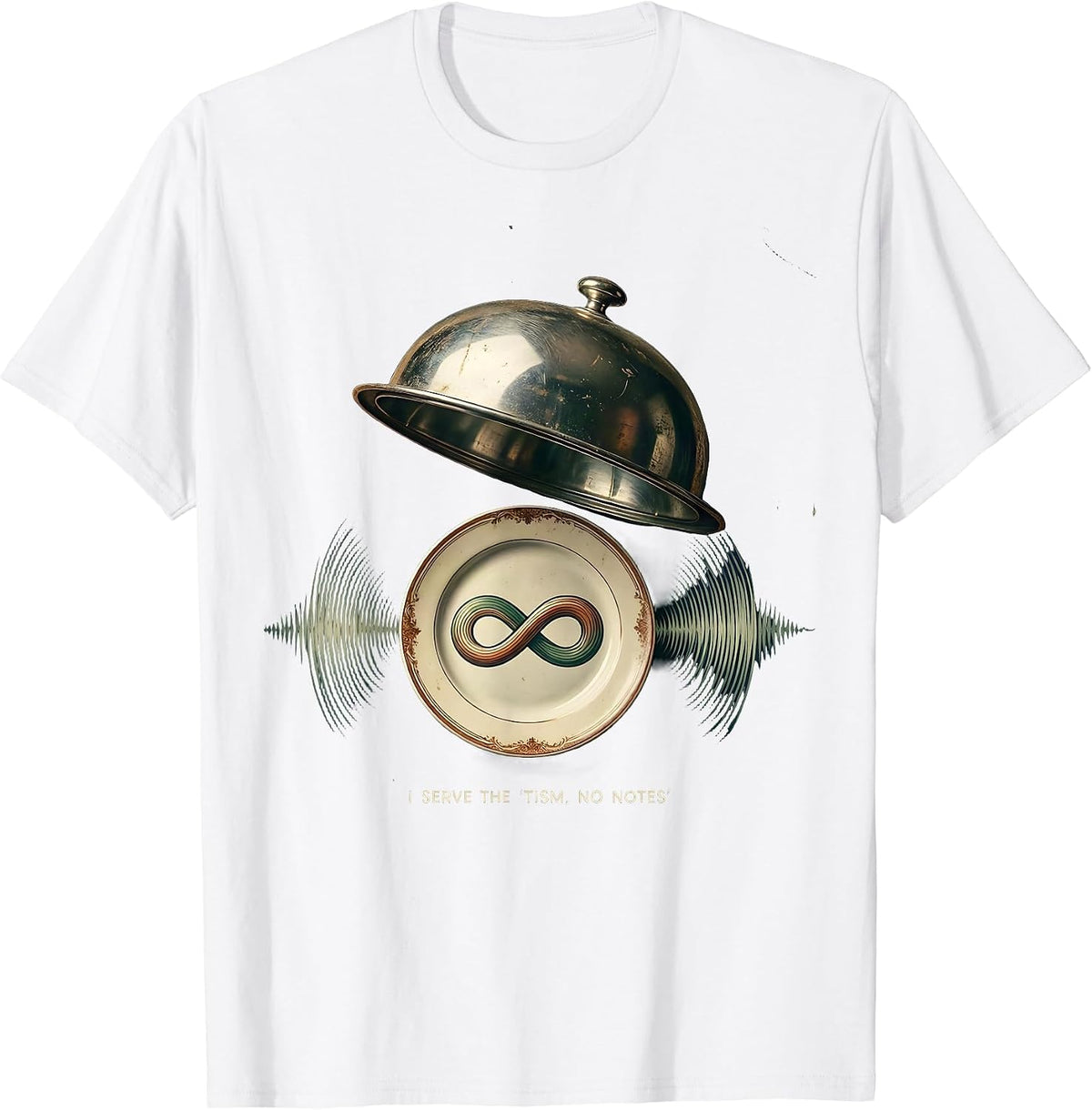 Men's I Serve The Tism No Notes Vintage Neurodiversity Meme Humor T-Shirt - White