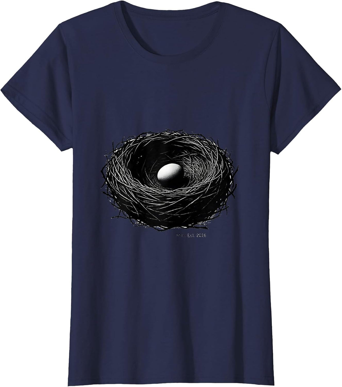 Women's Mimi Est 2026 Funny First Time Grandma Grandmother Spoiling T-Shirt - Navy Blue