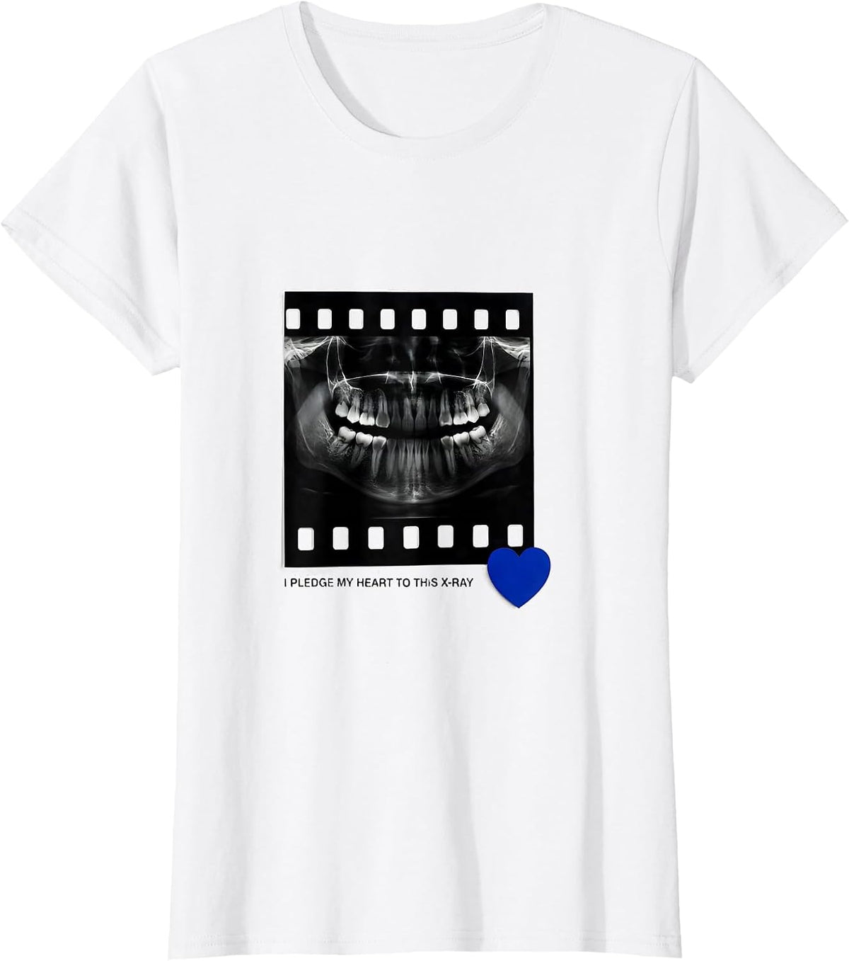 I Pledge My Heart To This X-Ray Funny Dentist Dental T-Shirt - White