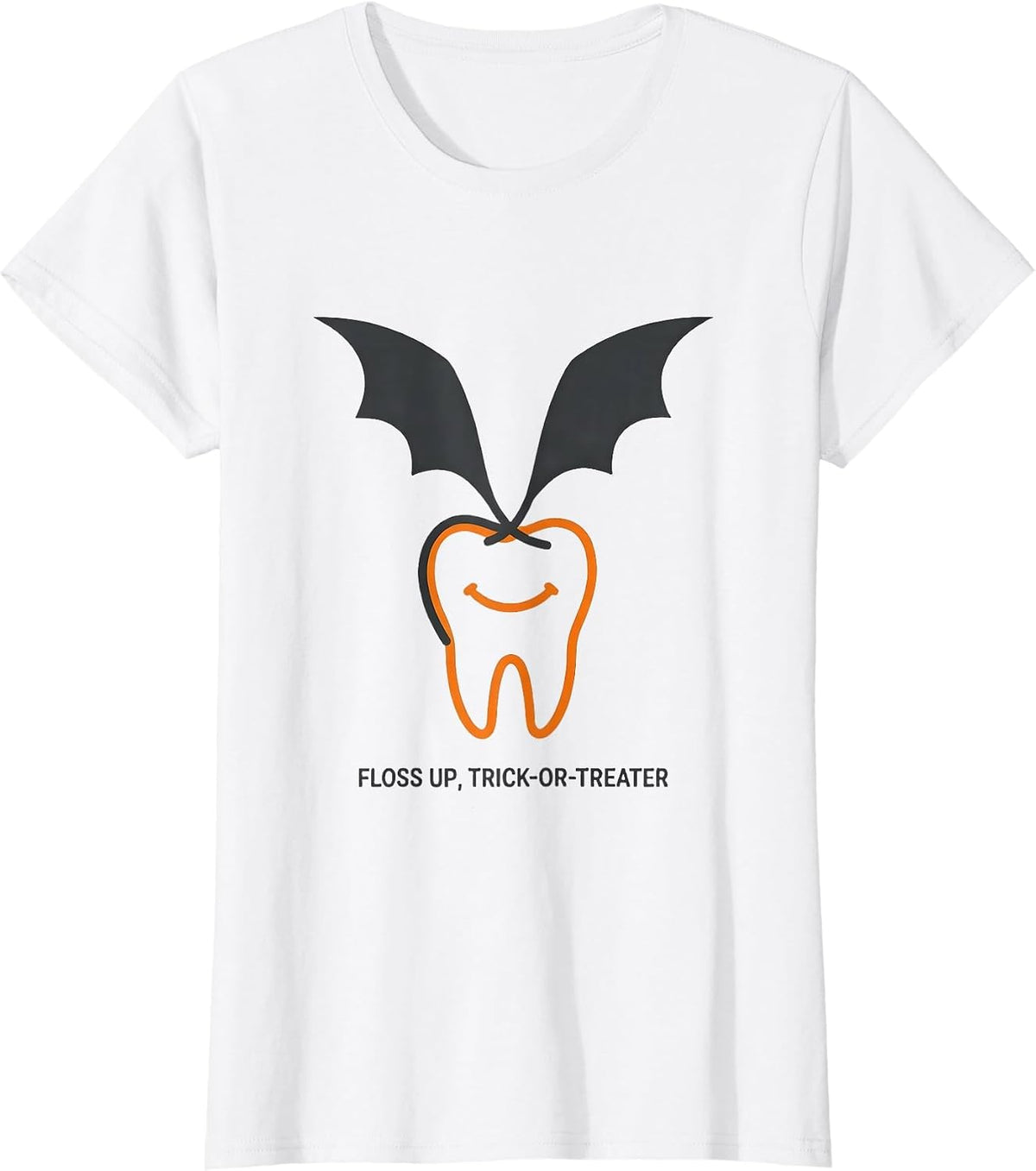 Floss Up, Trick-or-Treater Funny Dentist Halloween Costume T-Shirt - White