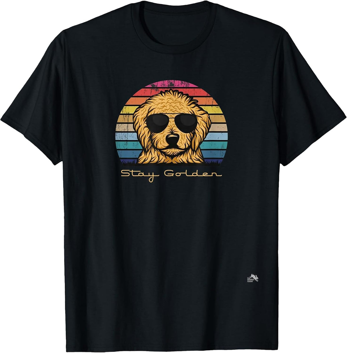Stay Golden - Dood Doodle Goldendoodle T-Shirt - Black