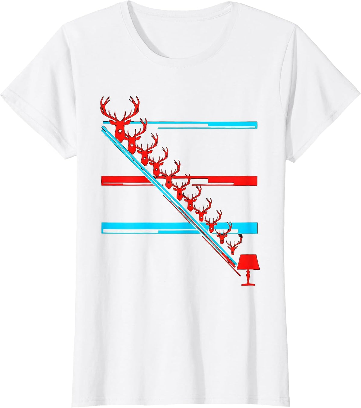 Reindeer Hunting Parts Funny Christmas Deer Hunter Humor T-Shirt - White