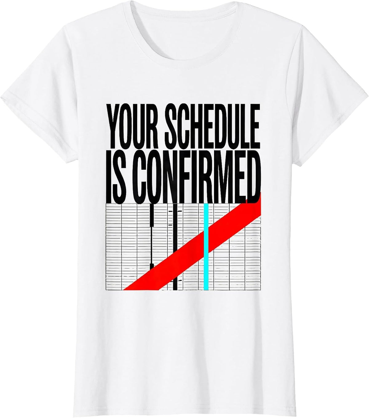 Women's Your Schedule Is Confirmed Groovy School Counselor Schedule T-Shirt - White