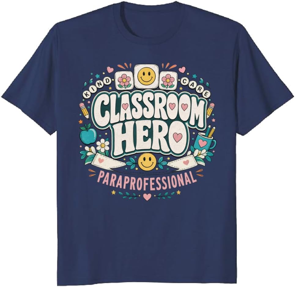 School Paras T-Shirt Appreciation Retro Daisy Graphic Tee - S4
